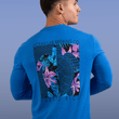Load image into Gallery viewer, Flowers & Lines Turtle Long Sleeve - Heather Royal
