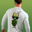 Load image into Gallery viewer, Beer'd Hopster Hooded Rashguard - Pearl Grey