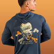 Load image into Gallery viewer, Pirate Paradise Hooded Rashguard - Storm Blue Black