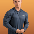 Load image into Gallery viewer, Pirate Paradise Hooded Rashguard - Storm Blue Black