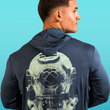 Load image into Gallery viewer, Helmet Hooded Rashguard - Storm Blue Black