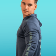 Load image into Gallery viewer, Helmet Hooded Rashguard - Storm Blue Black