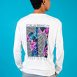 Load image into Gallery viewer, Flowers & Lines Turtle Rashguard - White