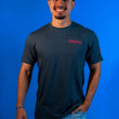 Load image into Gallery viewer, Retro Turtle Short Sleeve T-Shirt - Heather Blue
