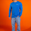 Load image into Gallery viewer, Motif Long Sleeve T-Shirt- Heather Royal