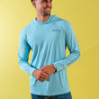 Load image into Gallery viewer, IPA Chilling Shark Hooded Rashguard - Ocean Mist*