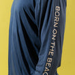 Load image into Gallery viewer, Mermaid Dive Hooded Rashguard - Storm Blue Black