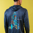 Load image into Gallery viewer, Mermaid Dive Hooded Rashguard - Storm Blue Black