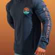 Load image into Gallery viewer, Ocean Sunset Rashguard - Storm Blue Black