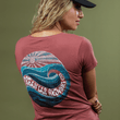 Load image into Gallery viewer, Ocean Motion Ladies Short Sleeve Ladies Tee - Antique Rose