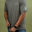 Load image into Gallery viewer, Helmet Short Sleeve T-Shirt- Heather Forest
