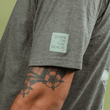 Load image into Gallery viewer, Helmet Short Sleeve T-Shirt- Heather Forest