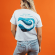 Load image into Gallery viewer, Ocean Motion Cropped Ladies Tee