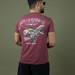 Load image into Gallery viewer, Bad To The Chrome Short Sleeve T-Shirt - Heather Burgundy