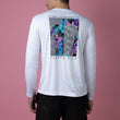 Load image into Gallery viewer, Flowers & Lines Turtle Rashguard - White