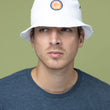 Load image into Gallery viewer, Helmet Logo Bucket Hat - White