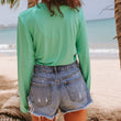 Load image into Gallery viewer, Long Sleeve Fitted Rash Guard - Aqua