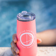 Load image into Gallery viewer, Champagne Flute Tumbler - Coral