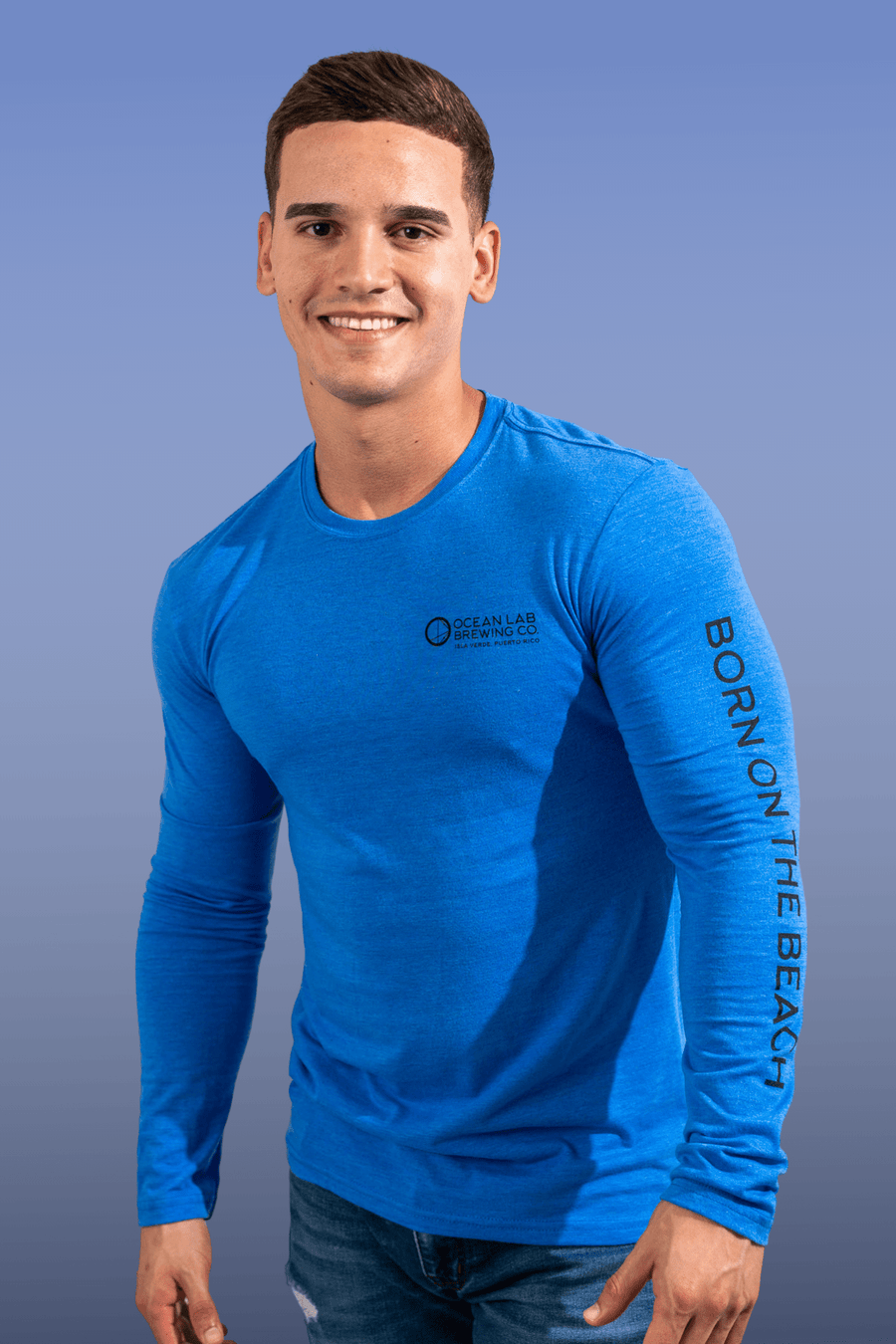 Flowers & Lines Turtle Long Sleeve - Heather Royal