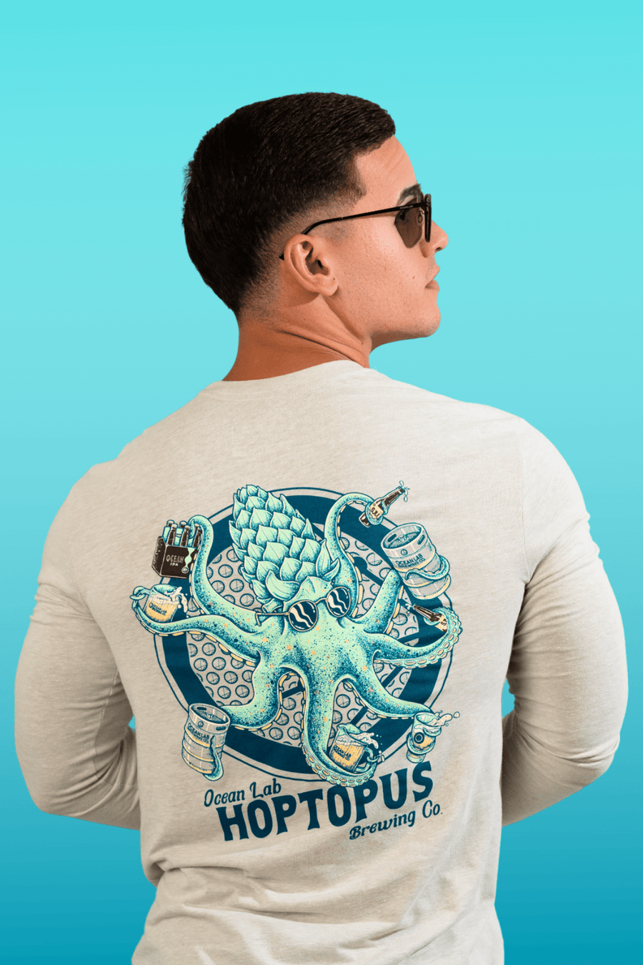Hoptopus Tri-Blend Long Sleeve T-Shirt