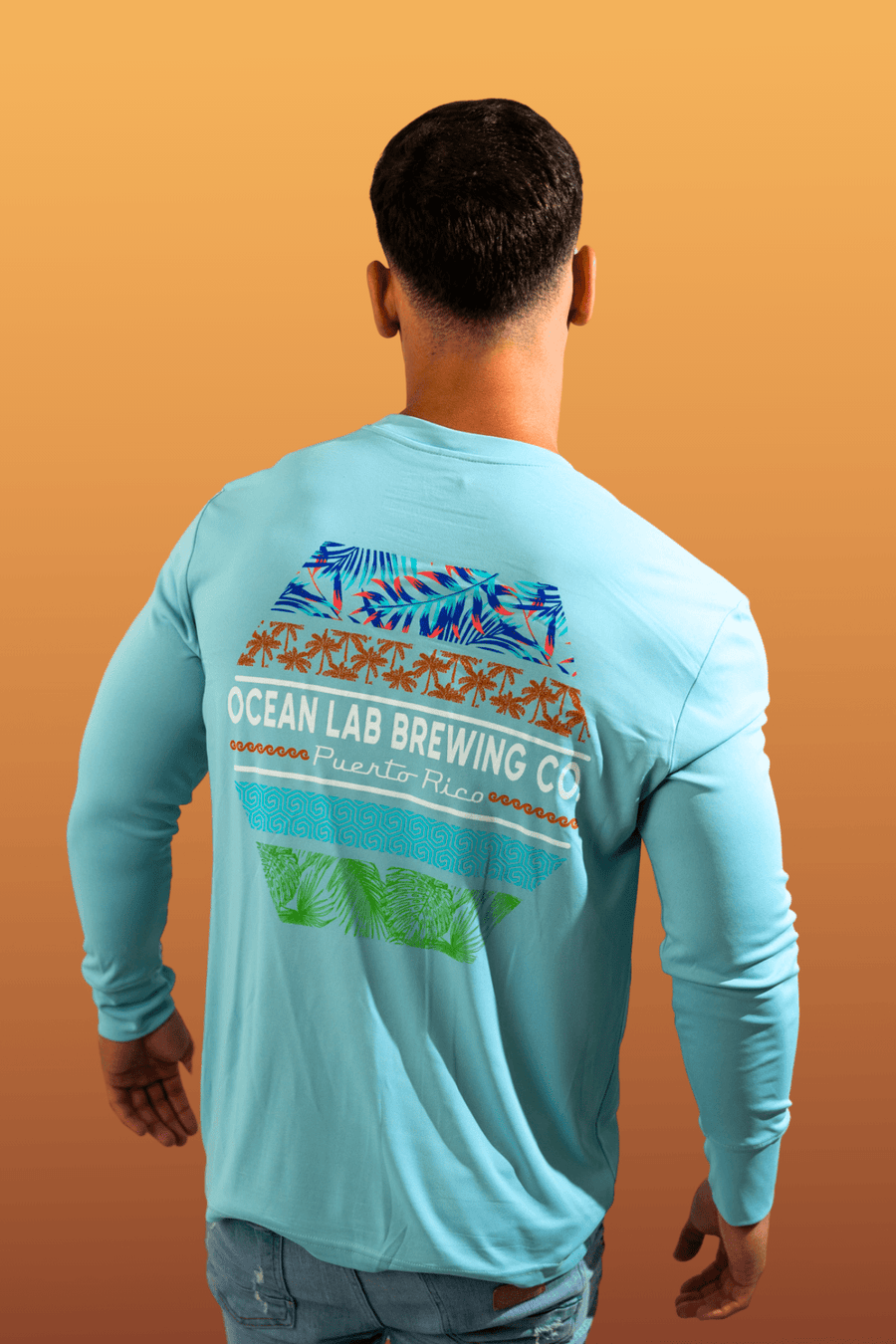 Motif Long Sleeve Rashguard - Ocean Mist