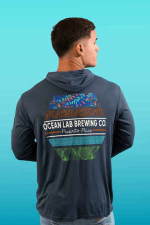 Motif Hooded Rashguard - Storm Blue Black