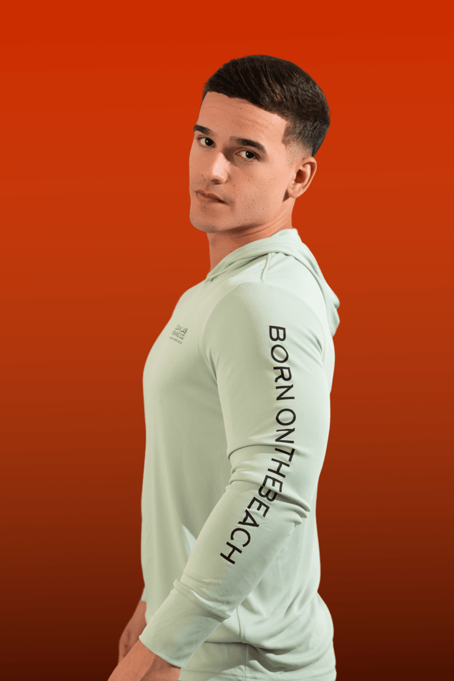 Beer'd Hopster Hooded Rashguard-Sage Green