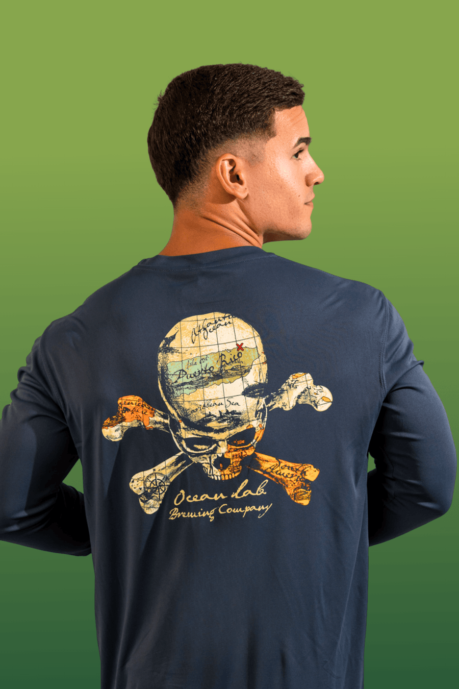 Pirate Paradise Rashguard - Storm Blue Black