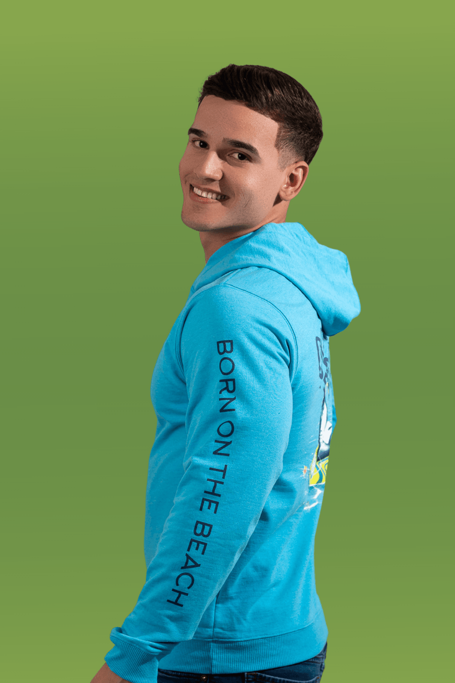 IPA Chilling Shark Hoodie - Island Blue