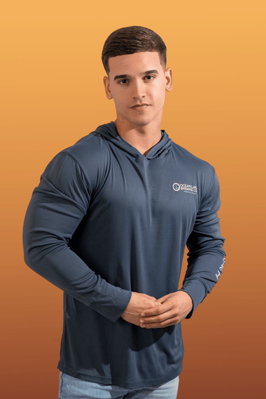 Pirate Paradise Hooded Rashguard - Storm Blue Black