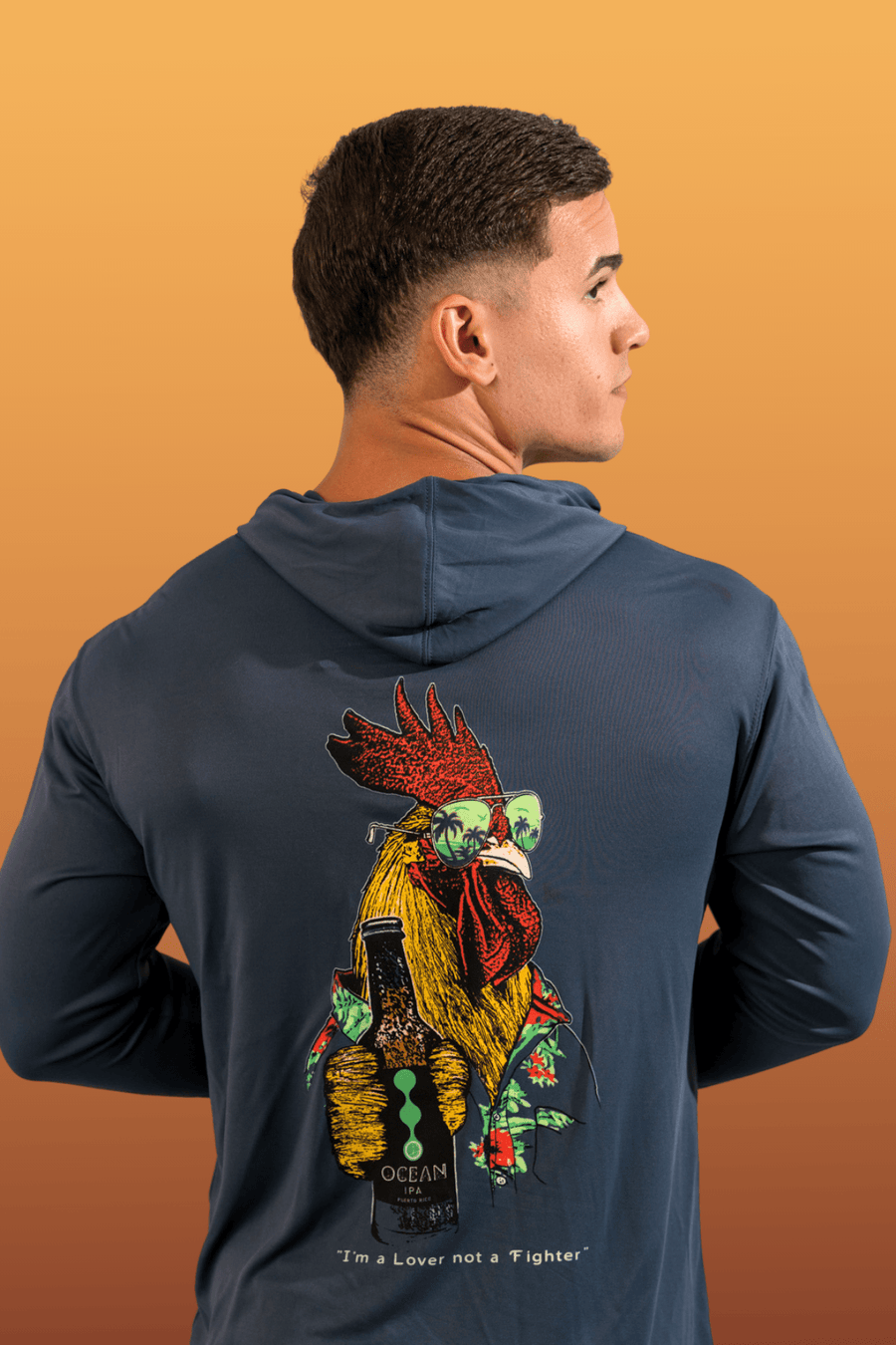 "I'm a Lover Not a Fighter" - Hooded Rashguard