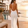 Load image into Gallery viewer, Alana Halter Knit Cover Up

