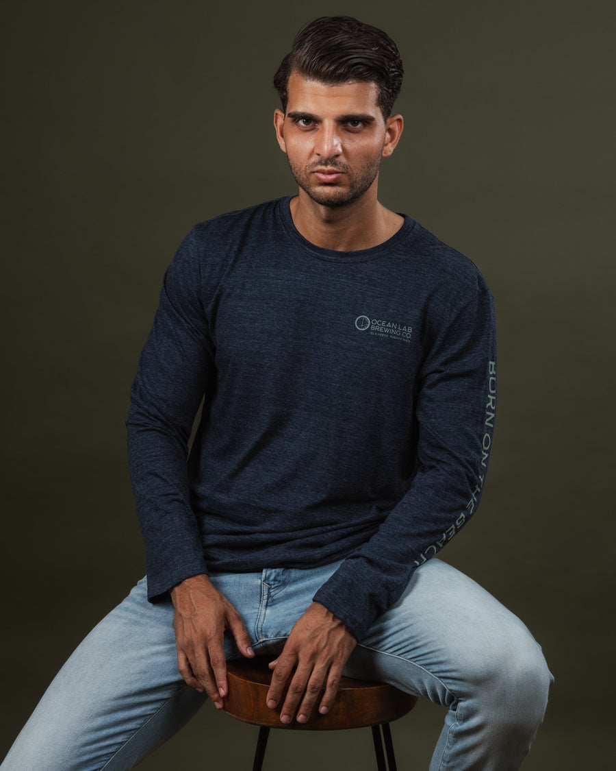 Helmet Tri-Blend Long Sleeve T-Shirt