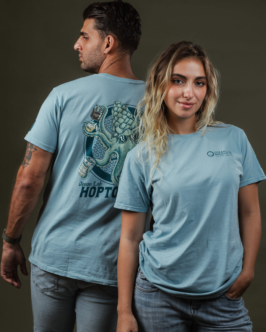 Hoptopus Short Sleeve T-Shirt- Aqua