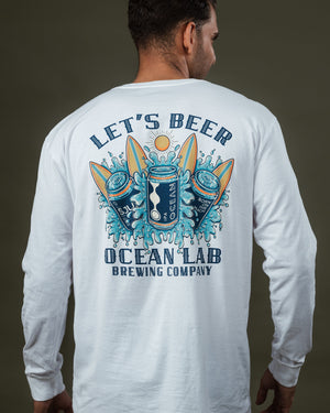 Let's Beer Long Sleeve T-Shirt- White