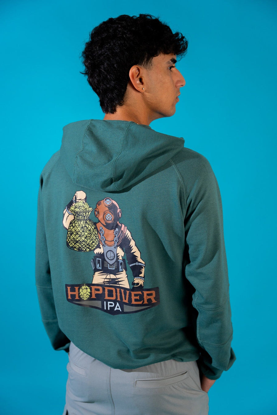 HopDiver Full Zip Hoodie - Teal*