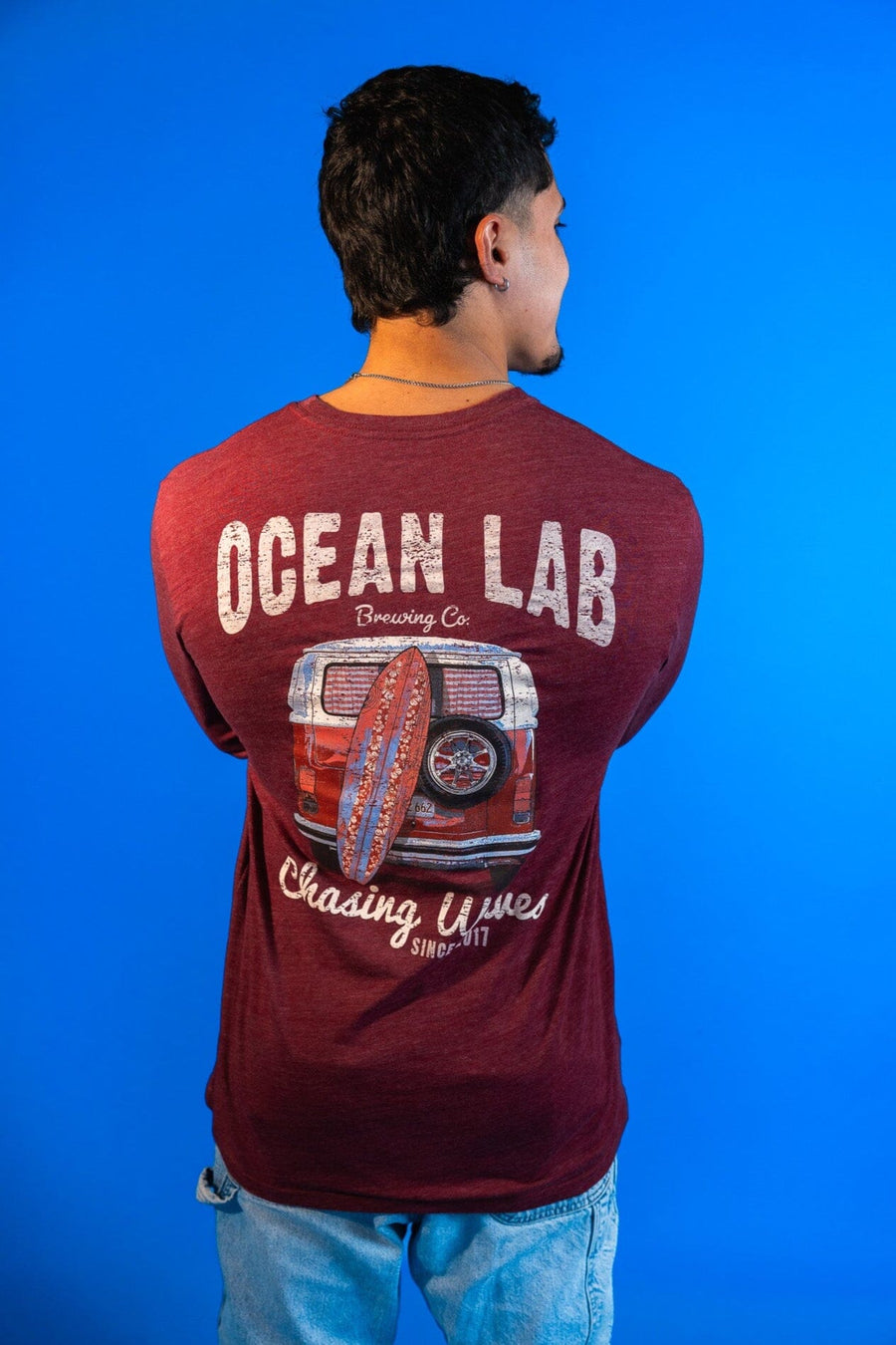 Chasing Waves Tri-Blend Long Sleeve T-Shirt