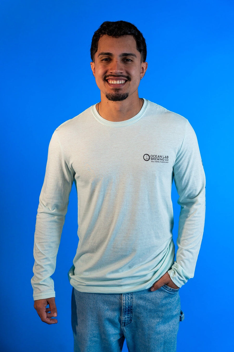 Island Surf Long Sleeve T-Shirt - Heather Seaglass