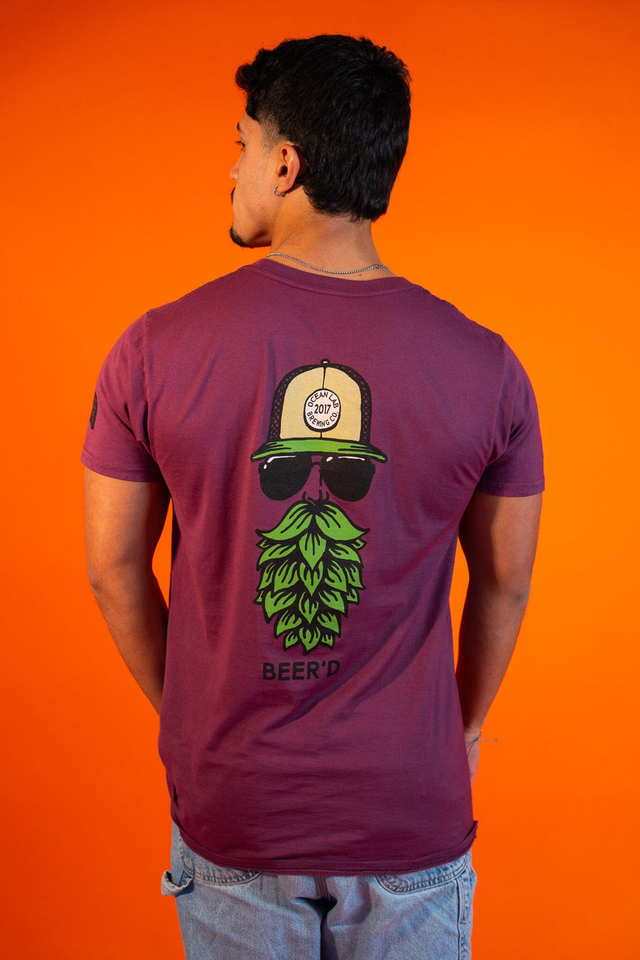 Beer'd Hopster Short Sleeve T-Shirt - Berry