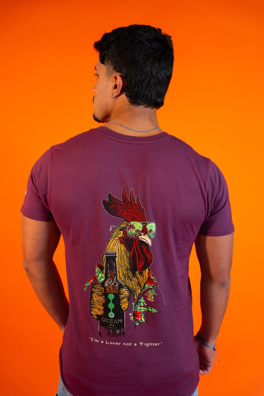 "I'm a Lover not a Fighter" Short Sleeve T-Shirt - Berry