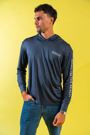 Ocean Bound Hooded Rashguard - Storm Blue Black