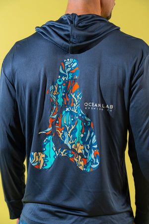 Mermaid Dive Hooded Rashguard - Storm Blue Black