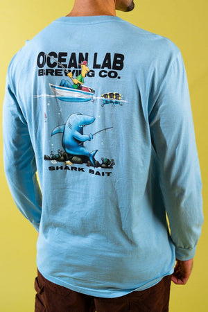 Beware Of Sharks Long Sleeve T-Shirt - Cool Blue