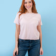 Load image into Gallery viewer, Tropical Surf Cropped Ladies Tee - Dusty Pink
