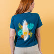 Load image into Gallery viewer, Tropical Surf Cropped Ladies Tee
