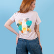 Load image into Gallery viewer, Tropical Surf Cropped Ladies Tee - Dusty Pink
