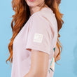 Load image into Gallery viewer, Tropical Surf Cropped Ladies Tee - Dusty Pink
