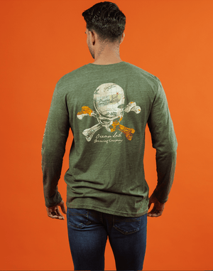 Pirate Paradise Long Sleeve T-Shirt- Heather Forest