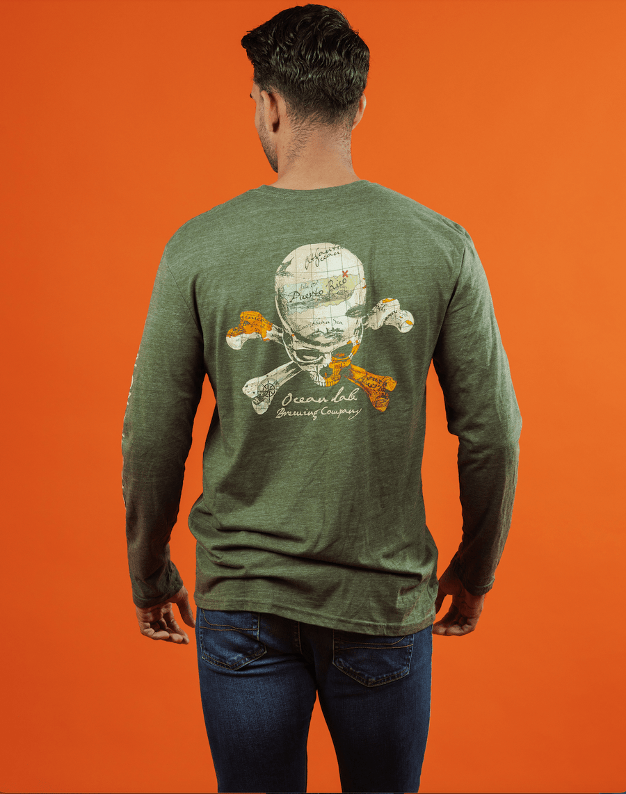 Pirate Paradise Long Sleeve T-Shirt- Heather Forest