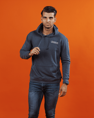 Amber Sunset Terry Hoodie - Heather Blue